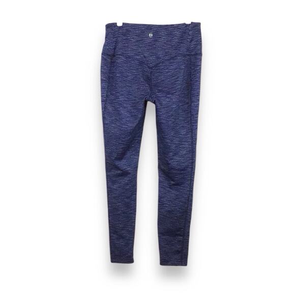 ABS Allen Schwartz Navy Blue Herringbone Leggings size Large - Picture 3 of 5